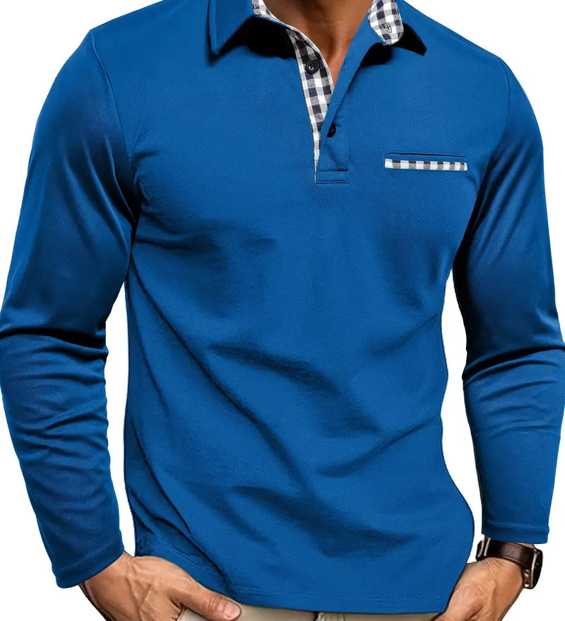 Camisa pólo com mangas compridas