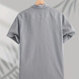 Camisa casual de algodão de manga curta