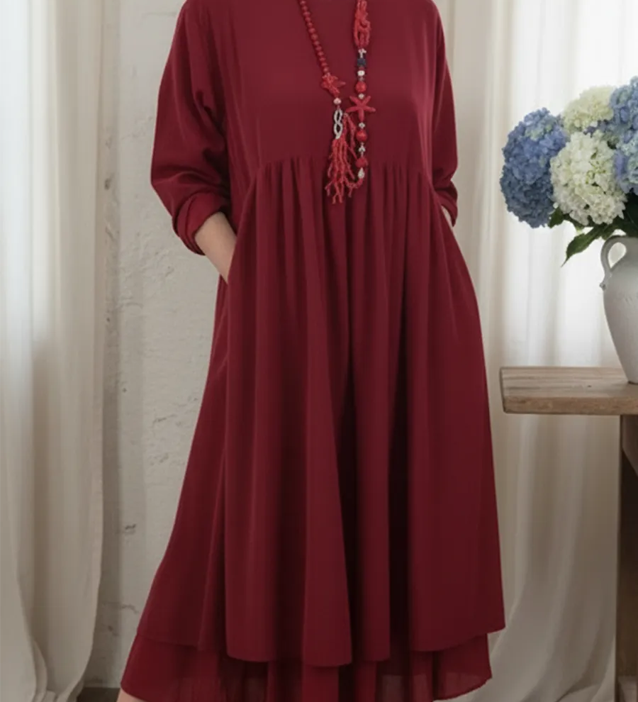 Melvaria | Vestido Midi Relaxado