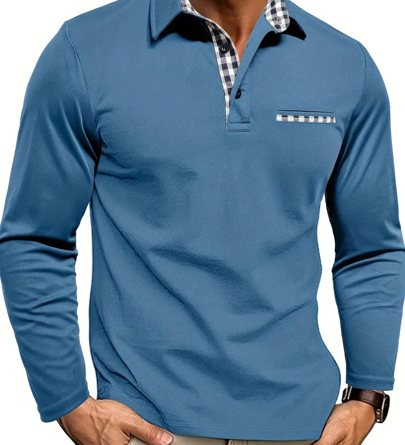 Camisa pólo com mangas compridas