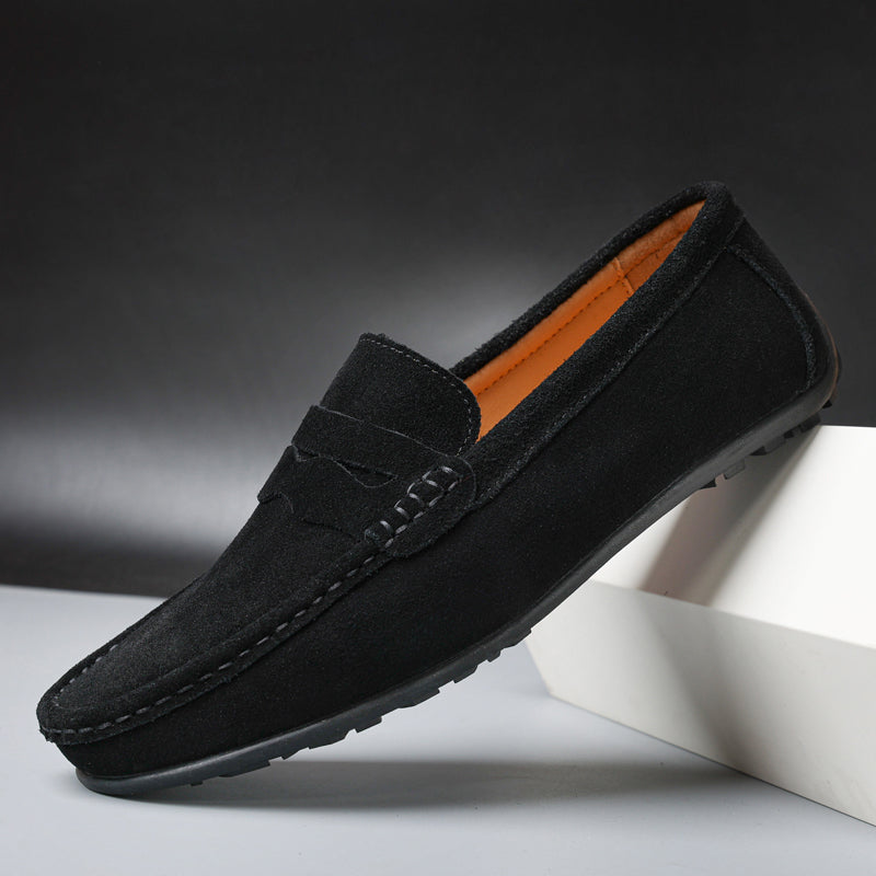 Mocassins de camurça retro para homem