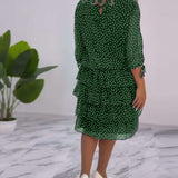 Auterelle | Vestido elegante com bolinhas