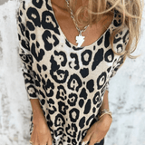 Elvéra | Blusa casual feminina com estampa de leopardo