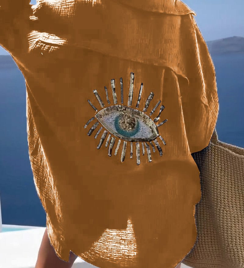Violet™ Camisa oversize de algodão Horus
