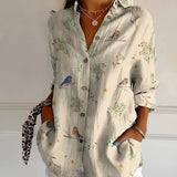 Roberta™ | CAMISA FLORAL RELAX FIT PERFEITA PARA TODAS AS OCASIÕES