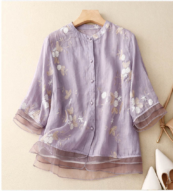 ELOISE™ | BLUSA FLORAL EM TECIDO LEVE
