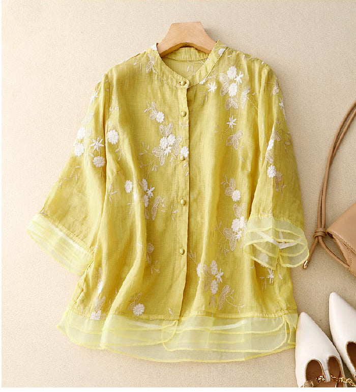 ELOISE™ | BLUSA FLORAL EM TECIDO LEVE