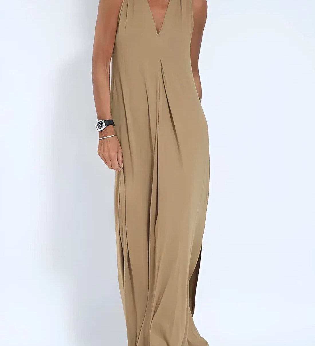 Vestido longo elegante + cardigan combinando